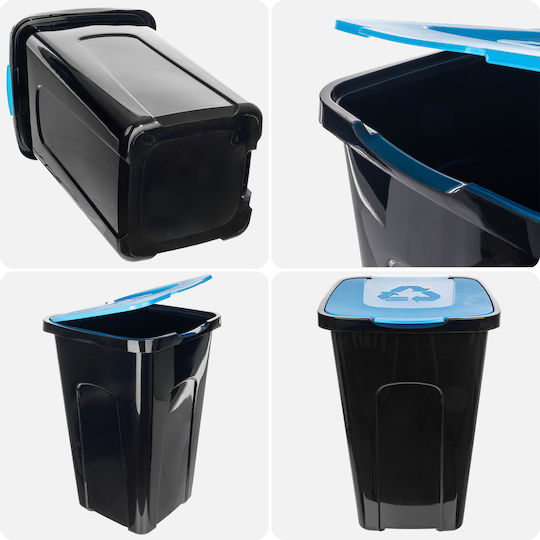Kadax Coș de Gunoi Plastic Albastru 50lt 1buc Kadax Coș de Gunoi Plastic Albastru 50lt 1buc