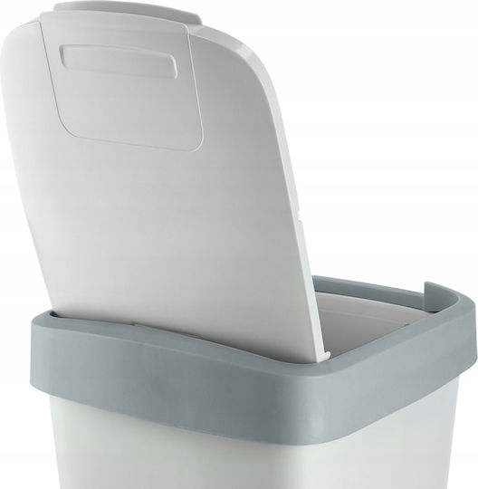 Kadax Coș de Gunoi Plastic Alb 25lt 1buc