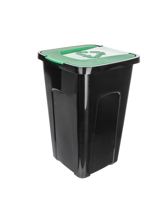 Kadax Coș de Gunoi Plastic Verde 50lt 1buc