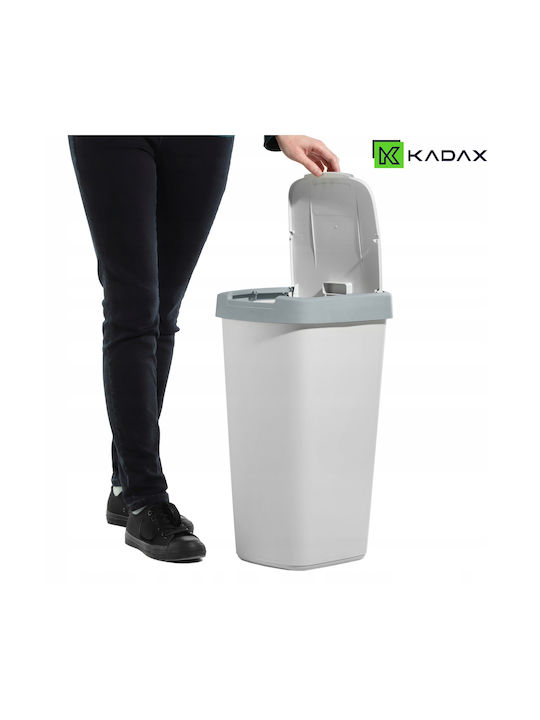 Kadax Κάδος Απορριμμάτων Πλαστικός Λευκός 25lt