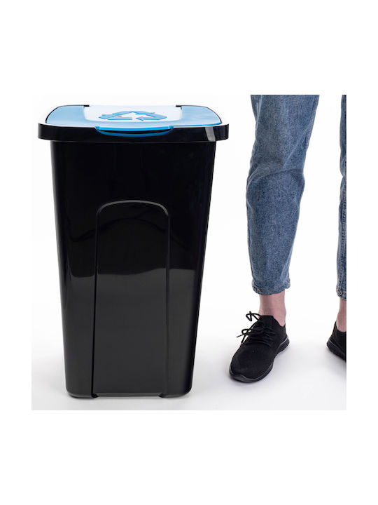 Kadax Coș de Gunoi Plastic Albastru 50lt 1buc