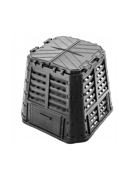 Kadax Coș de Gunoi Plastic Negru 1buc