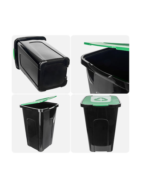 Kadax Coș de Gunoi Plastic Verde 50lt 1buc
