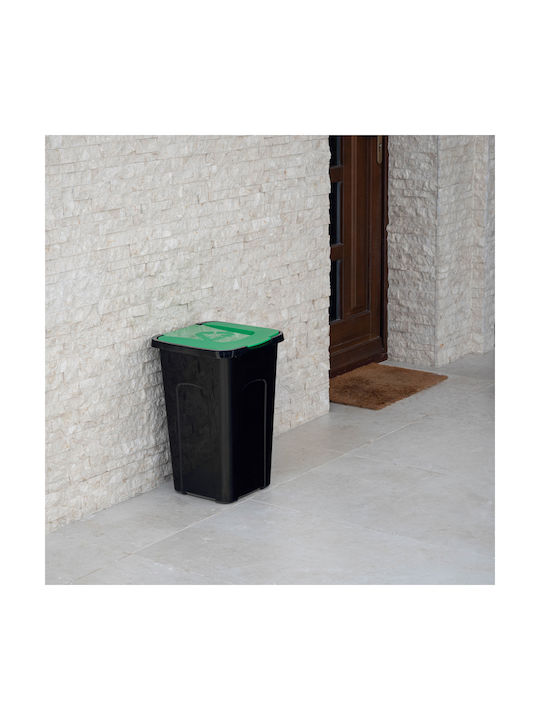 Kadax Coș de Gunoi Plastic Verde 50lt 1buc