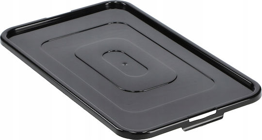 Kadax Plastic Cutie de Depozitare cu Capac Negru 5lt 1buc