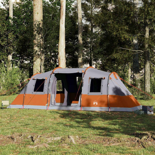 vidaXL Σκηνή Camping Τούνελ Γκρι για 6 Άτομα 564x240x205εκ.