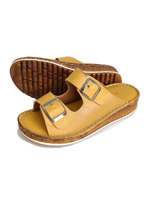 Anatomic Leather Women's Sandal Slipper Gotsi Anatomic 2008.YE, Yellow