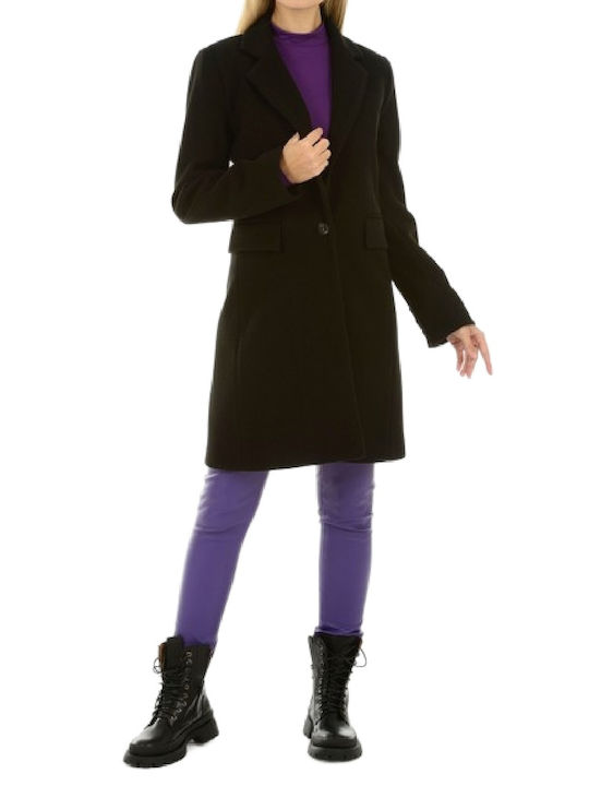 Women's Monokubo Paranoia Half Coat 15406.BL Black