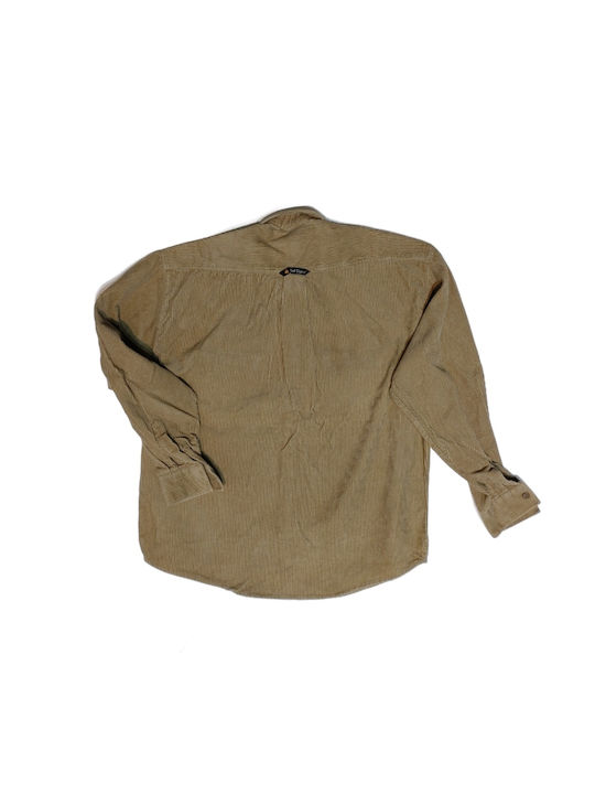 Men's Shirt 8-2080.MP Corduroy Regular Line Shirt, Long Sleeve Beige