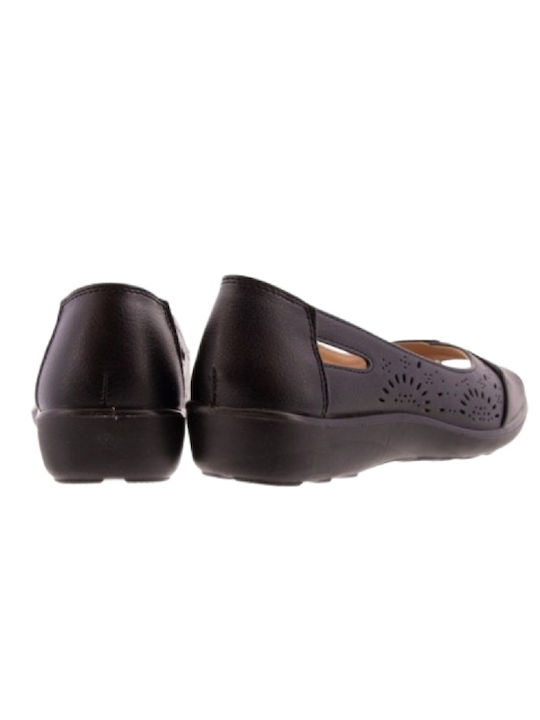 Anatomische Peep-Toe Ballerinas Antrin, Mara-160.BL Schwarz