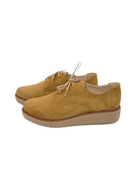 Women's casual knitted suede M.S.F. IOANNIS KA130 Kamel