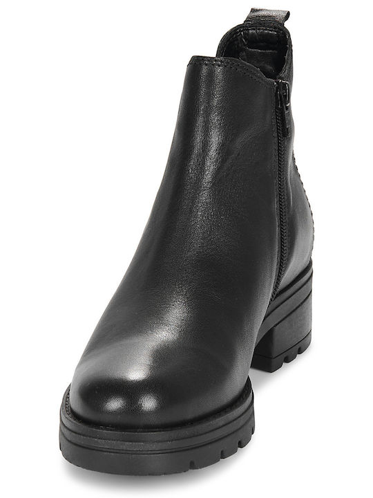 Leather Women's Ankle Boots Black