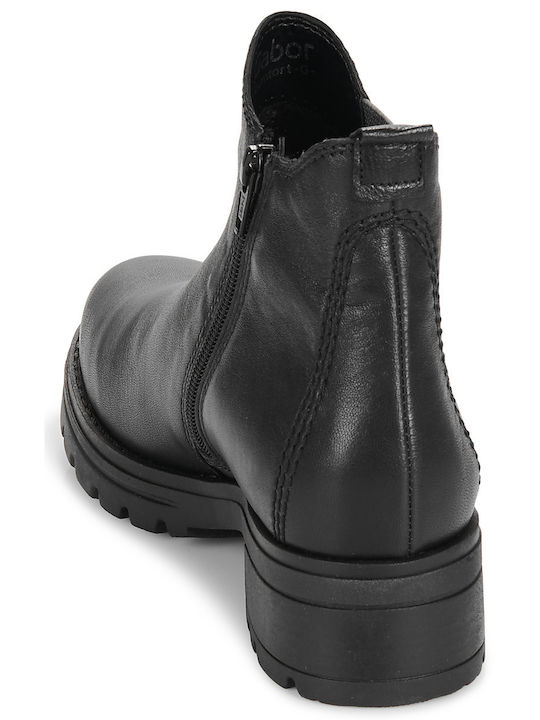 Leather Women's Ankle Boots Black
