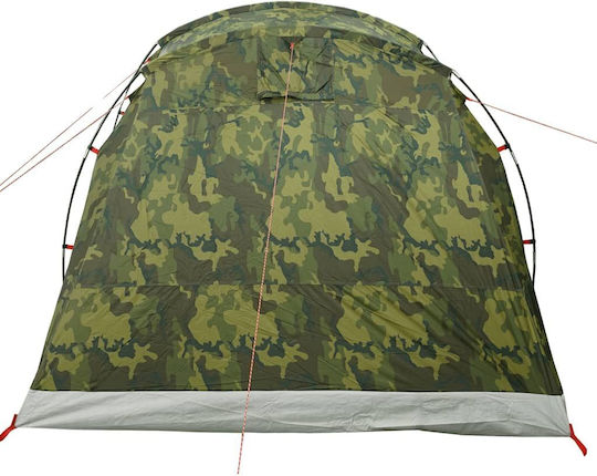 vidaXL Camping Tent Tunnel Green for 6 People 564x240x205cm