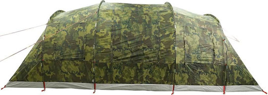 vidaXL Camping Tent Tunnel Green for 6 People 564x240x205cm