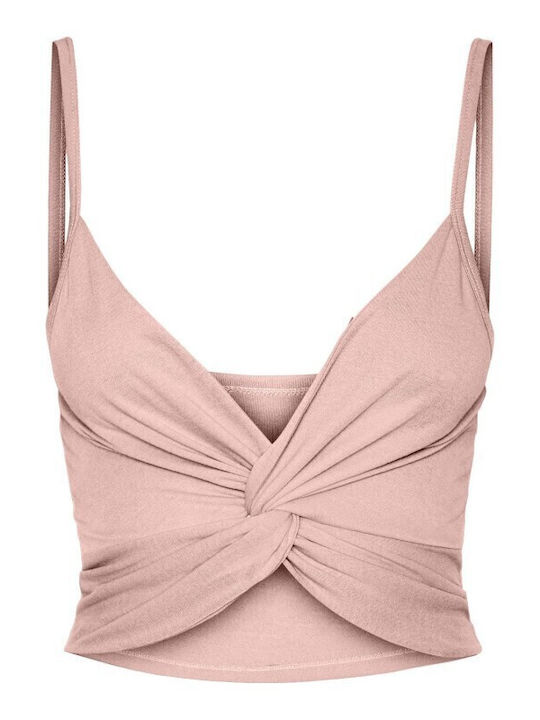 Damen Crop Top mit Trägern Peach Whip
