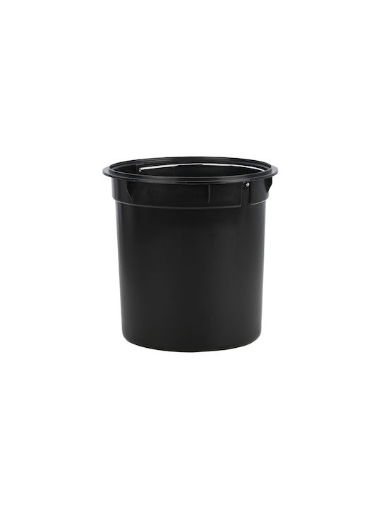 Estia Classic Metallic Bathroom Brush and Trash Can Set Soft Close 5l Black