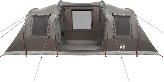 vidaXL Campingzelt Tunnel Braun für 6 Personen 564x240x205cm