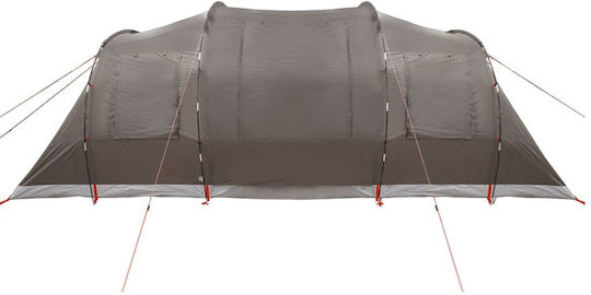 vidaXL Campingzelt Tunnel Braun für 6 Personen 564x240x205cm