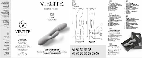 Virgite Klassischer Vibrator 22cm Blau