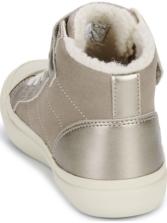 J Gisli Kids Sneakers High Anatomic with Scratch Gold
