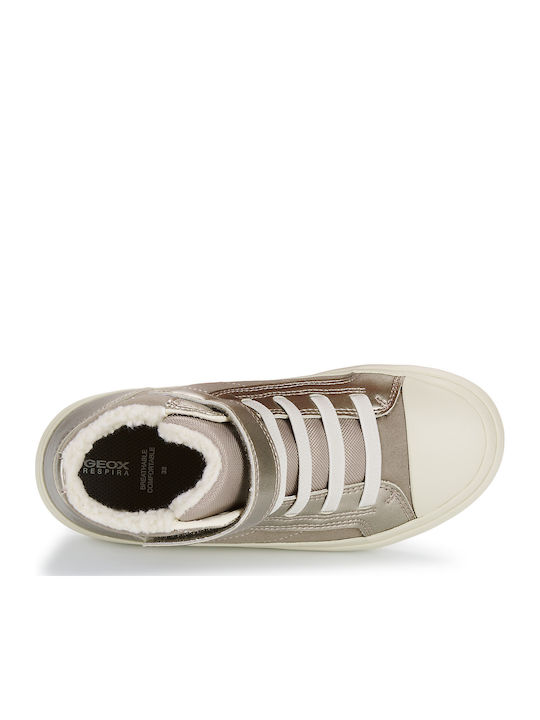 J Gisli Kids Sneakers High Anatomic with Scratch Gold