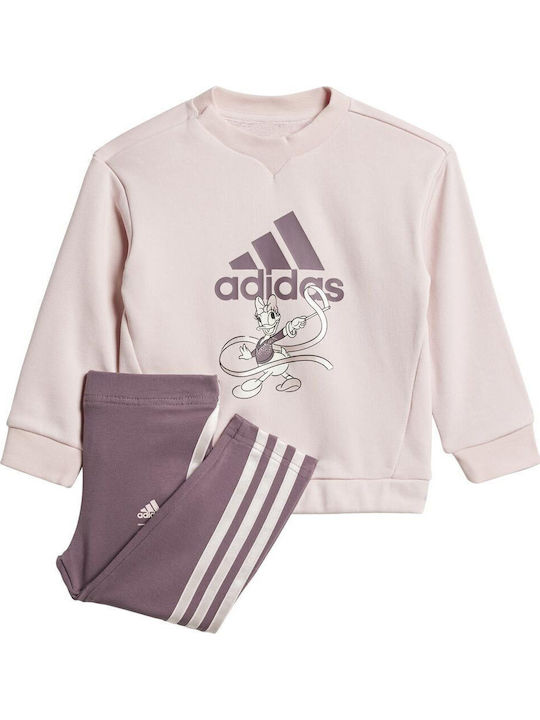 adidas Kids Sweatpants Set Pink 2pcs x Disney JG1256