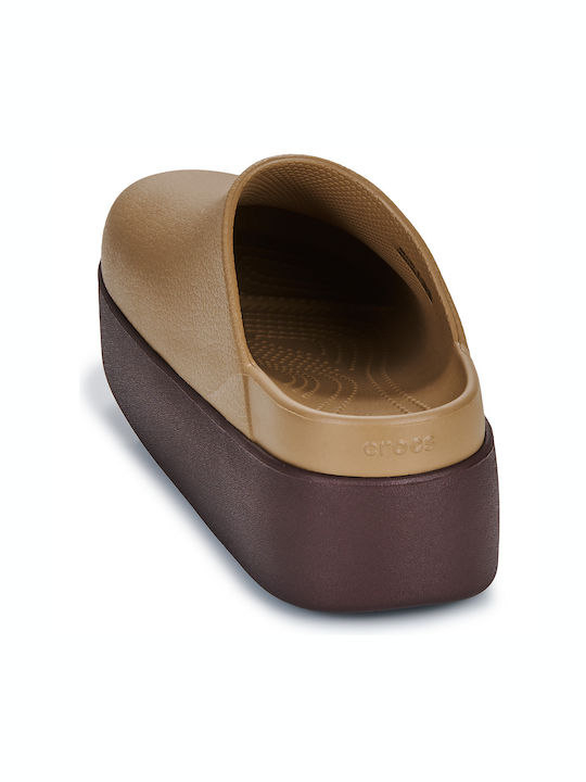 Crocs Dylan Platform Woman Brown Clogs