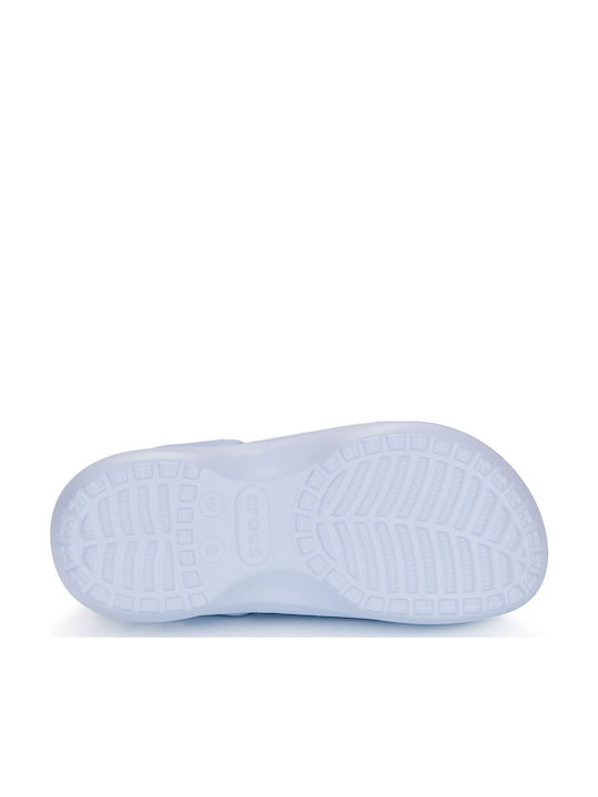 Crocs Classic Platform Lined Women's Clogs with Fur Blue