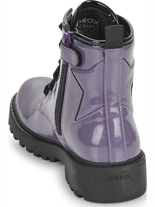 J Casey Kids Boots with Zipper Purple