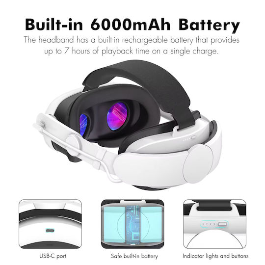 Elite Strap Μπαταρία 6000 Mah Meta Quest 3
