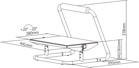 Brateck Adjustable Desk Leg