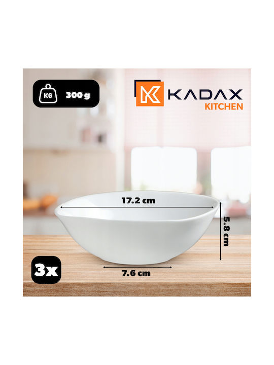 Kadax Купа за сервиране Квадрат Стъкло Бял 19x19бр 3бр