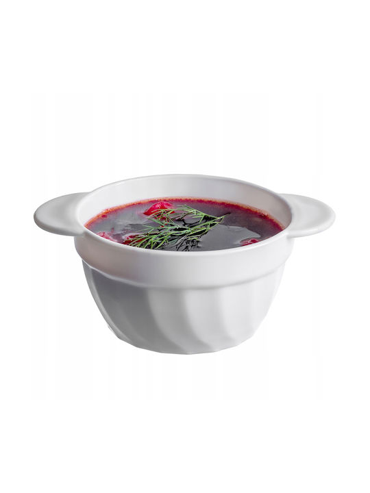 Kadax Serving Bowl Round White with Diameter 18.5cm 12pcs