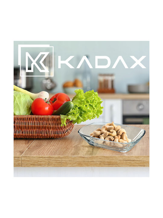Kadax Serving Bowl Round Glass Transparent 2pcs