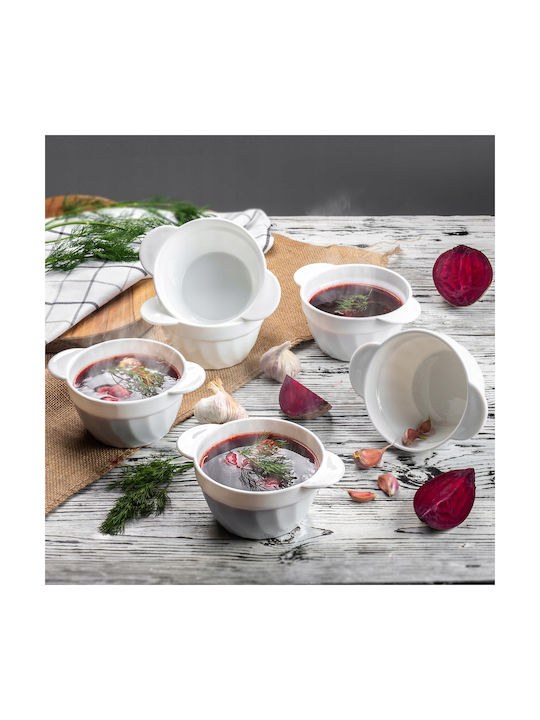 Kadax Serving Bowl Round White with Diameter 18.5cm 12pcs