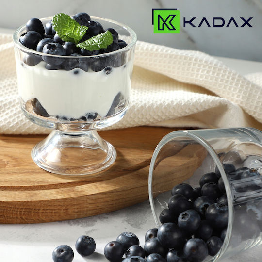 Kadax Купа за сервиране на сладолед Кръгла Стъкло Прозрачен с диаметър 9.4бр