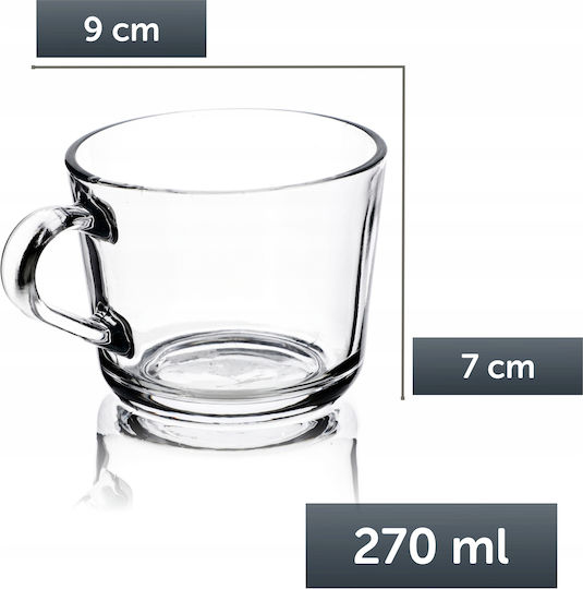 Kadax Κούπα Γυάλινη Διάφανη 270ml