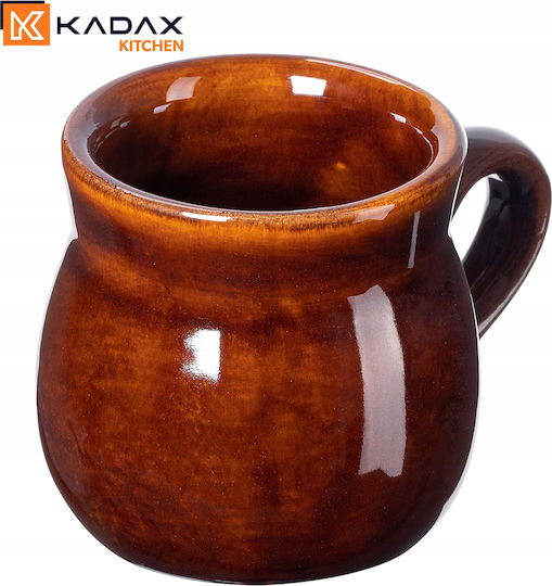 Kadax Schimbare de căldură Cană Ceramică Maro 250ml