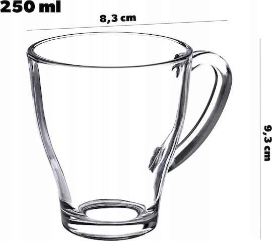 Kadax Mug Glass Transparent 250ml