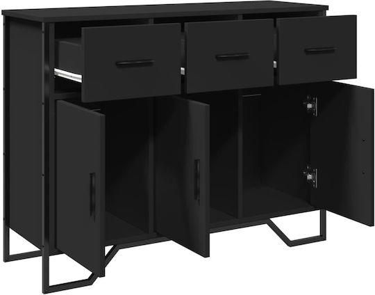 Мебели за съхранение от дърво & метал Black 97x32.5x74.5см