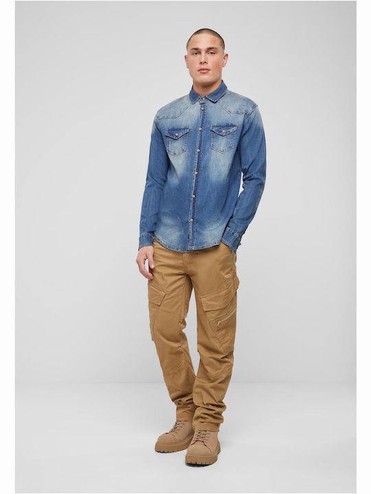 Denim Cămașă Albastru