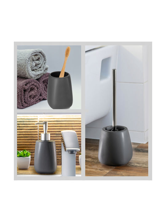 Kadax Kadax Ceramic Bathroom Accessory Set Gray 3 Pieces