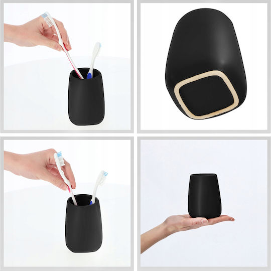 Kadax Set Accesorii Pentru Baie Ceramică Neagră 3 Bucăți