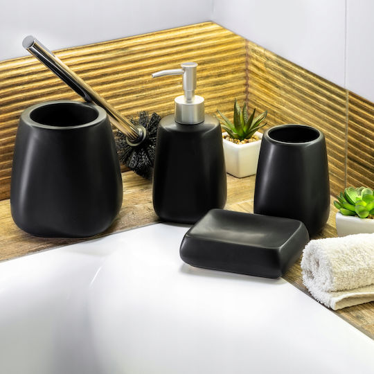 Kadax Set Accesorii Pentru Baie Ceramică Neagră 3 Bucăți