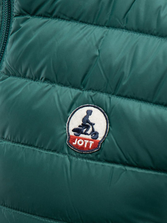 Jott Αμάνικο Ανδρικό Μπουφάν Puffer Dark Green