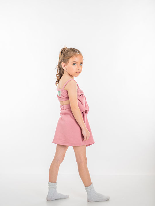 Kinder-Set mit Rock Winter 2Stück Rosa