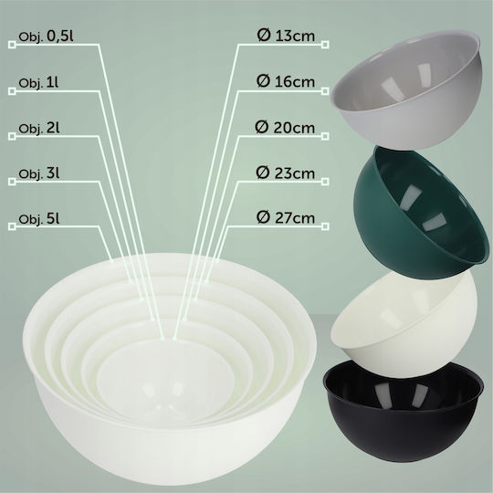 Kadax Plastic Salad Bowl Gray