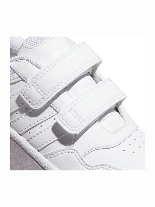Hoops Kids Sneakers with Scratch White