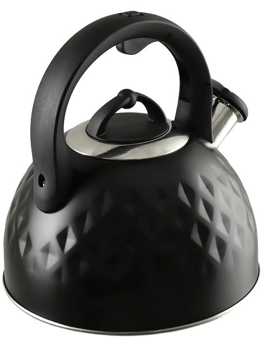 Kadax Teekanne Rostfreier Stahl Schwarz 2500ml
